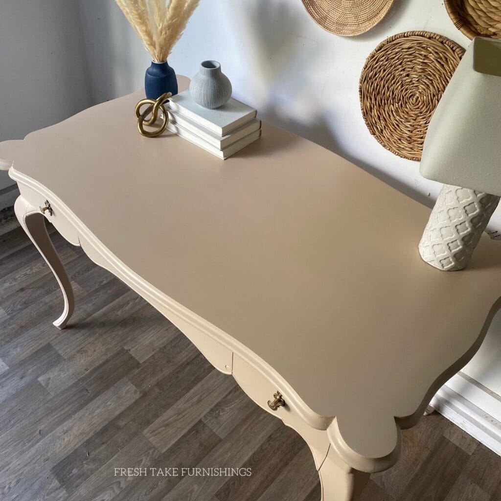 Top view of writing desk