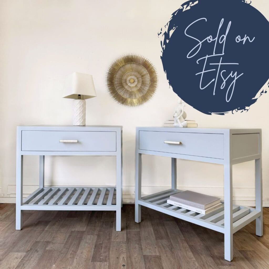 Photo of two nightstands that were sold on Etsy.