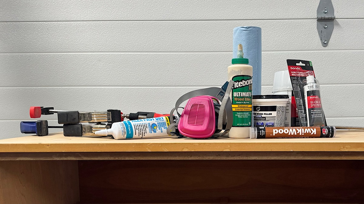 Photo of common products used in furniture repair