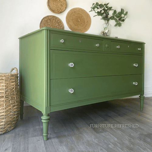 After photo of green dresser.