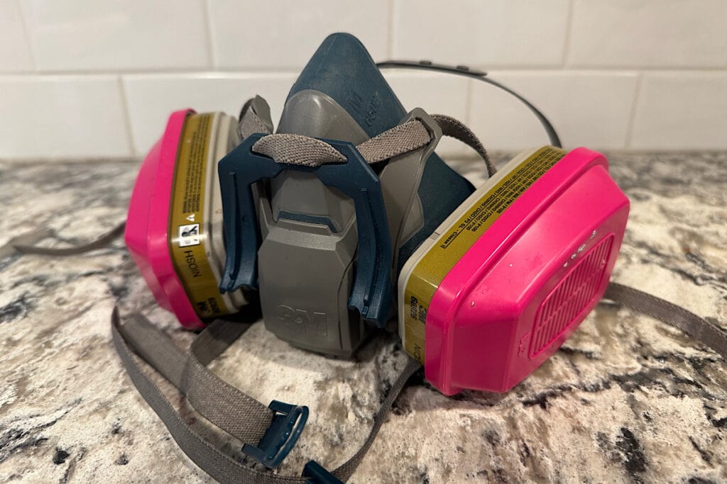 A 3M respirator mask.