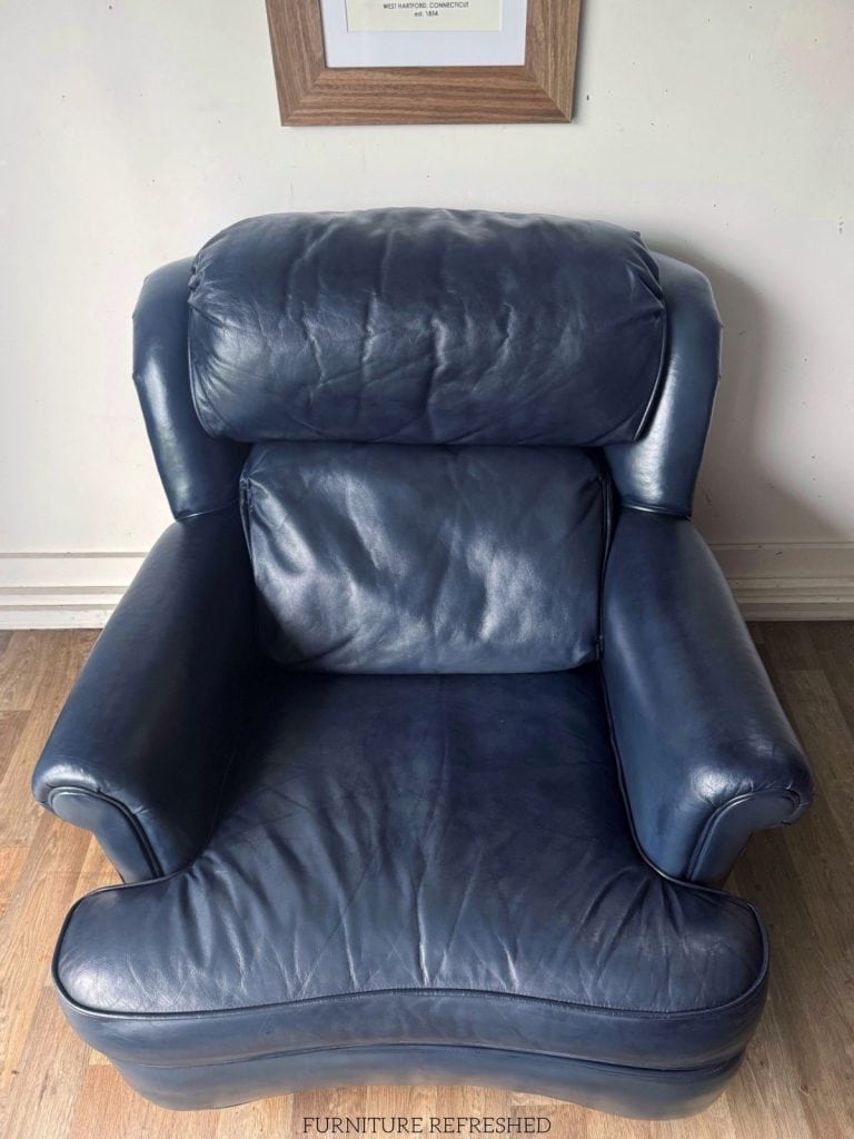 After photo of leather chair
