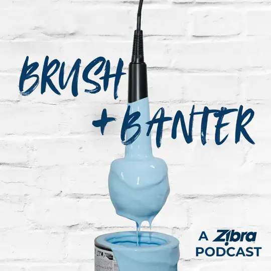 Logo from Zibra Brush and Banter Podcast
